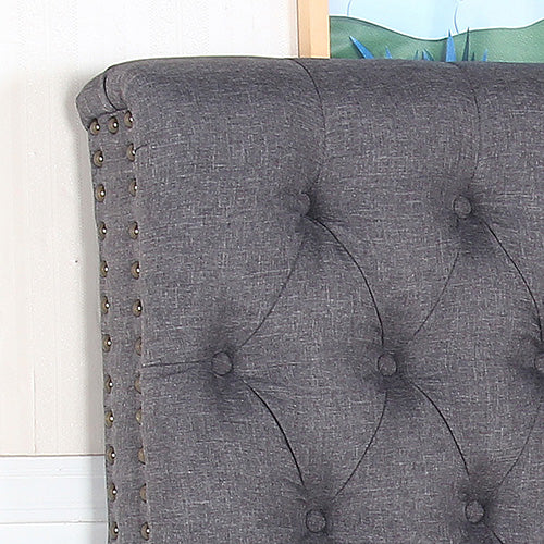 Talbingo French Provincial Bed Head, Charcoal Double