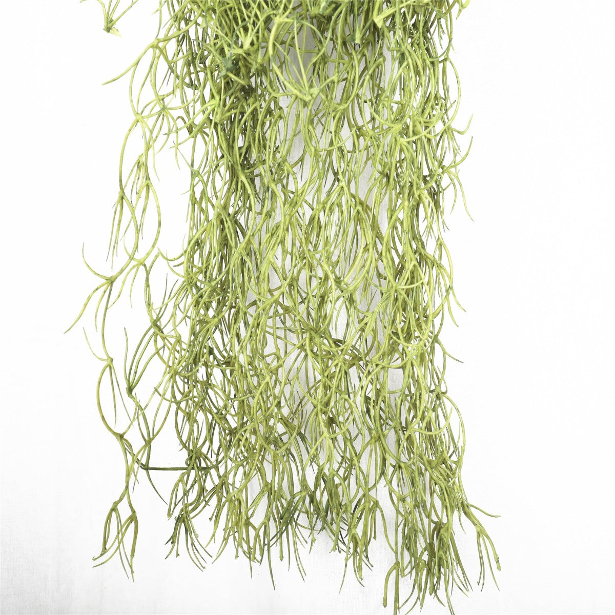 Faux Spanish moss styled hanging in decorative display — Allure Home Collections