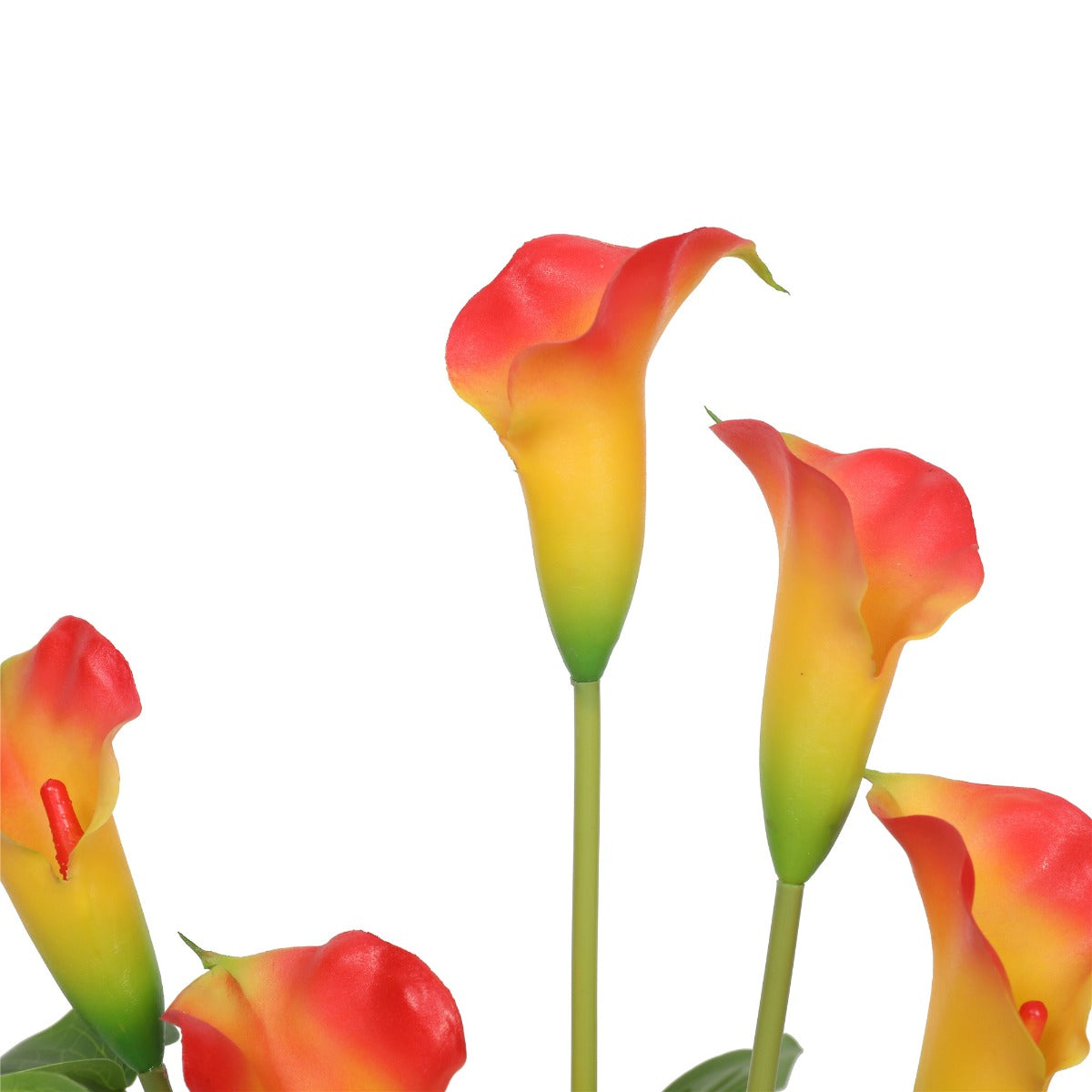 Artificial peace lily plant styled in living room — Allure Home Collections