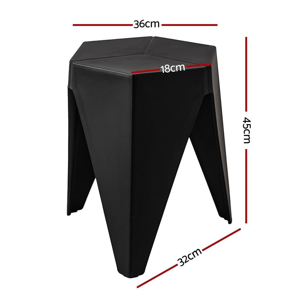 Leongatha puzzle stool black beside a kitchen island