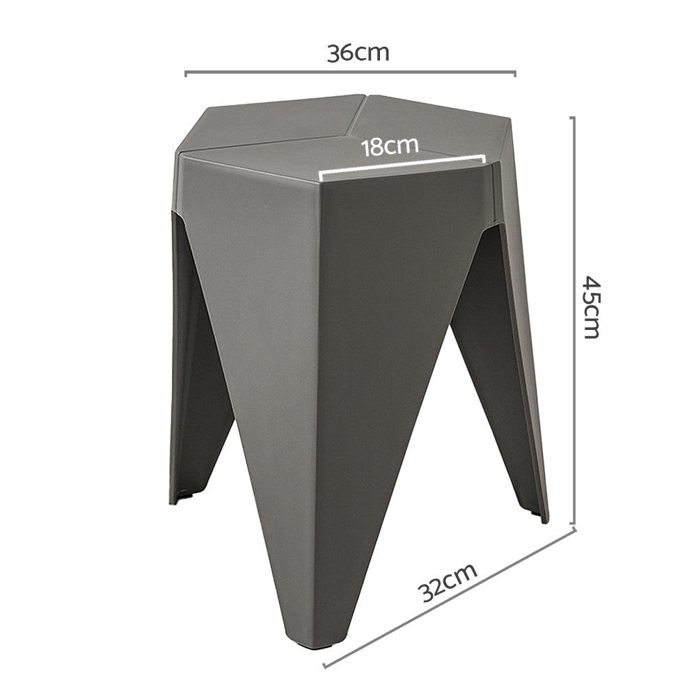 Artiss puzzle stool geometric base detail — Allure Home Collections