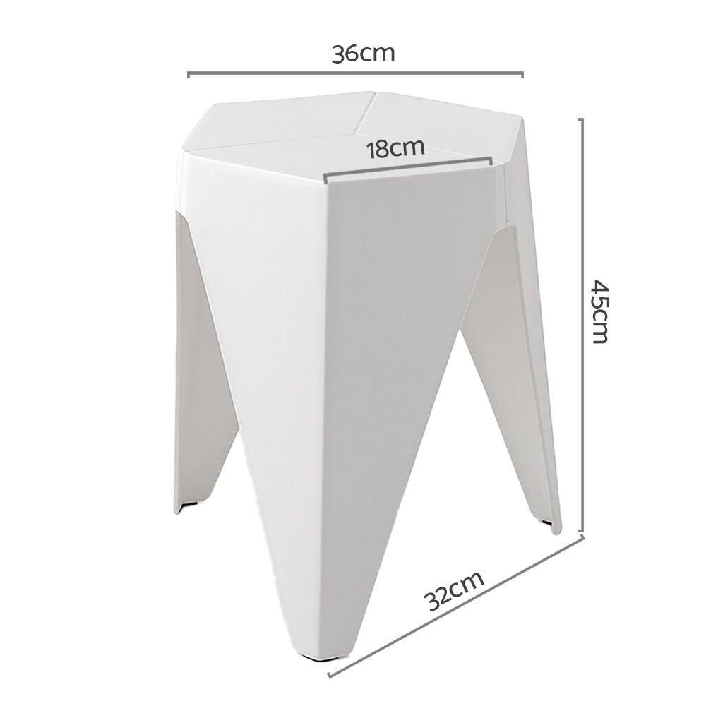Leongatha puzzle stool white beside a kitchen island
