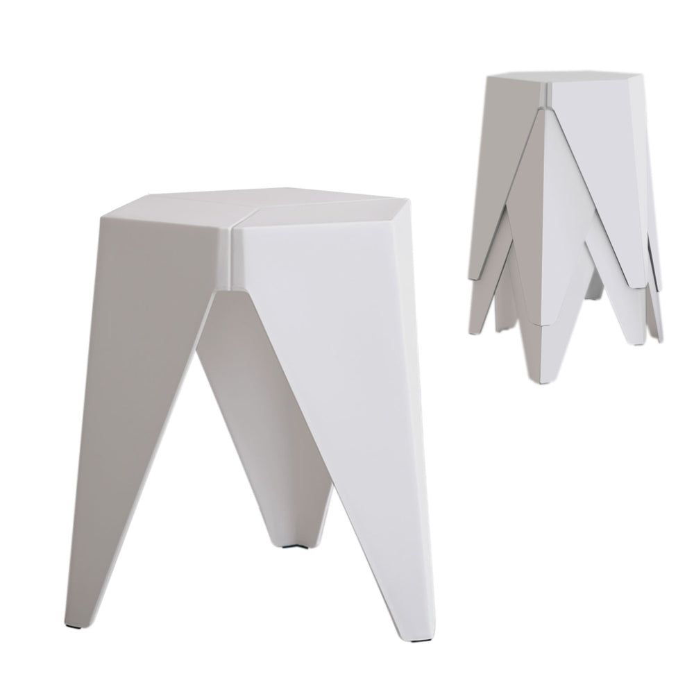 Safety Beach Puzzle Stool, White 4pcs