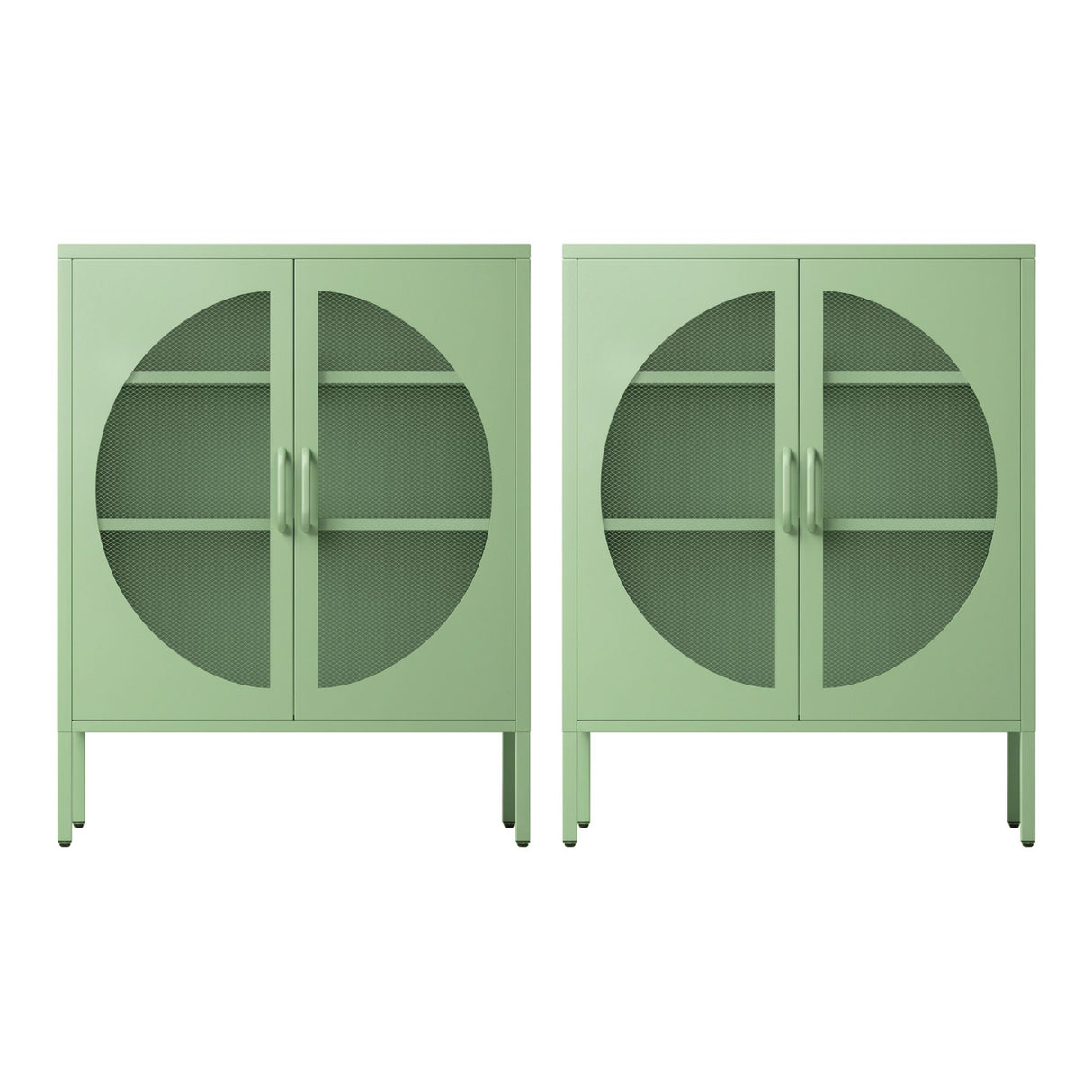 Glossop 2 Door Buffet Sideboard, Green 2pcs