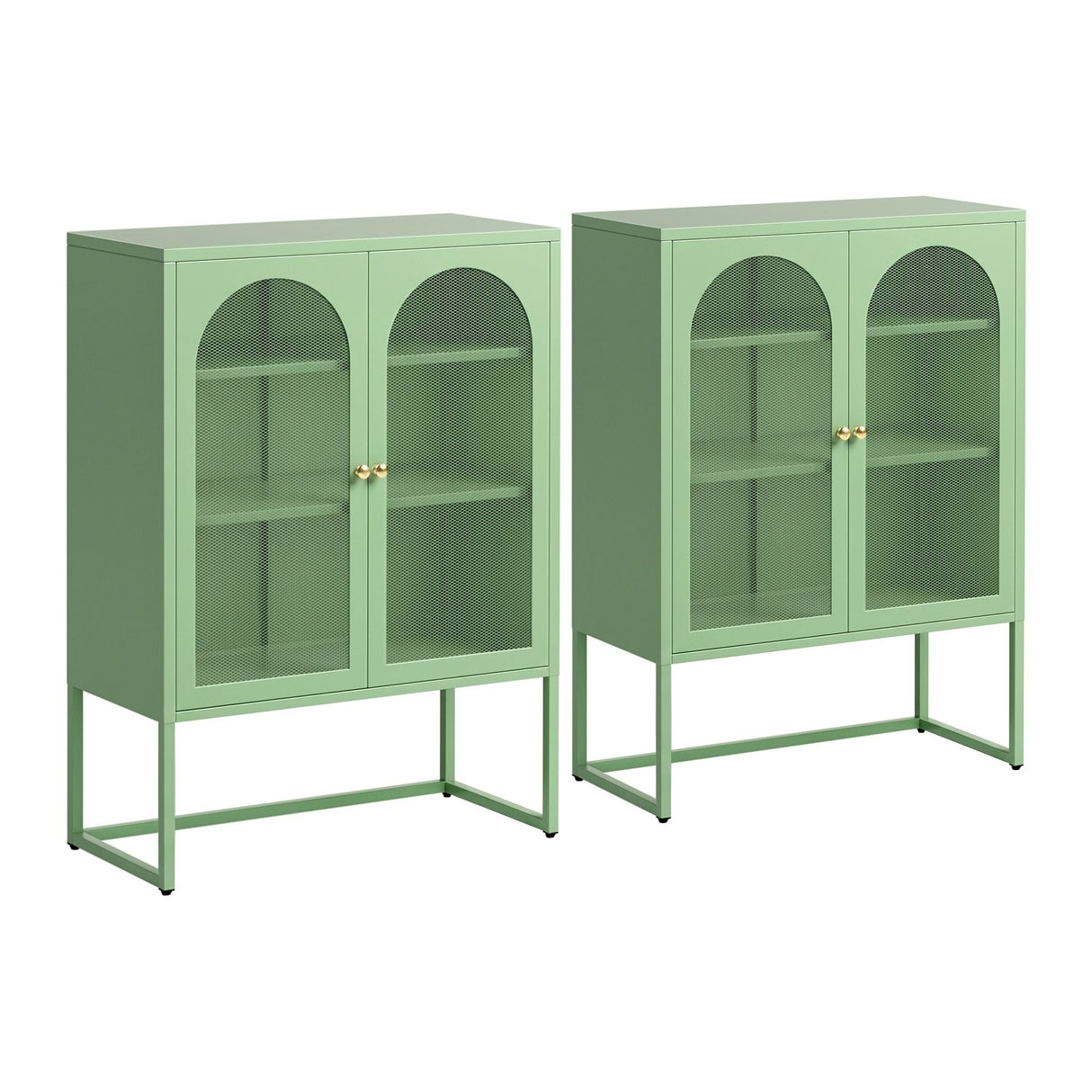 Red Cliffs 2 Door Buffet Sideboard, Green 2pcs