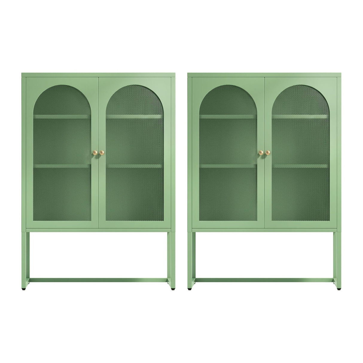 Red Cliffs 2 Door Buffet Sideboard, Green 2pcs
