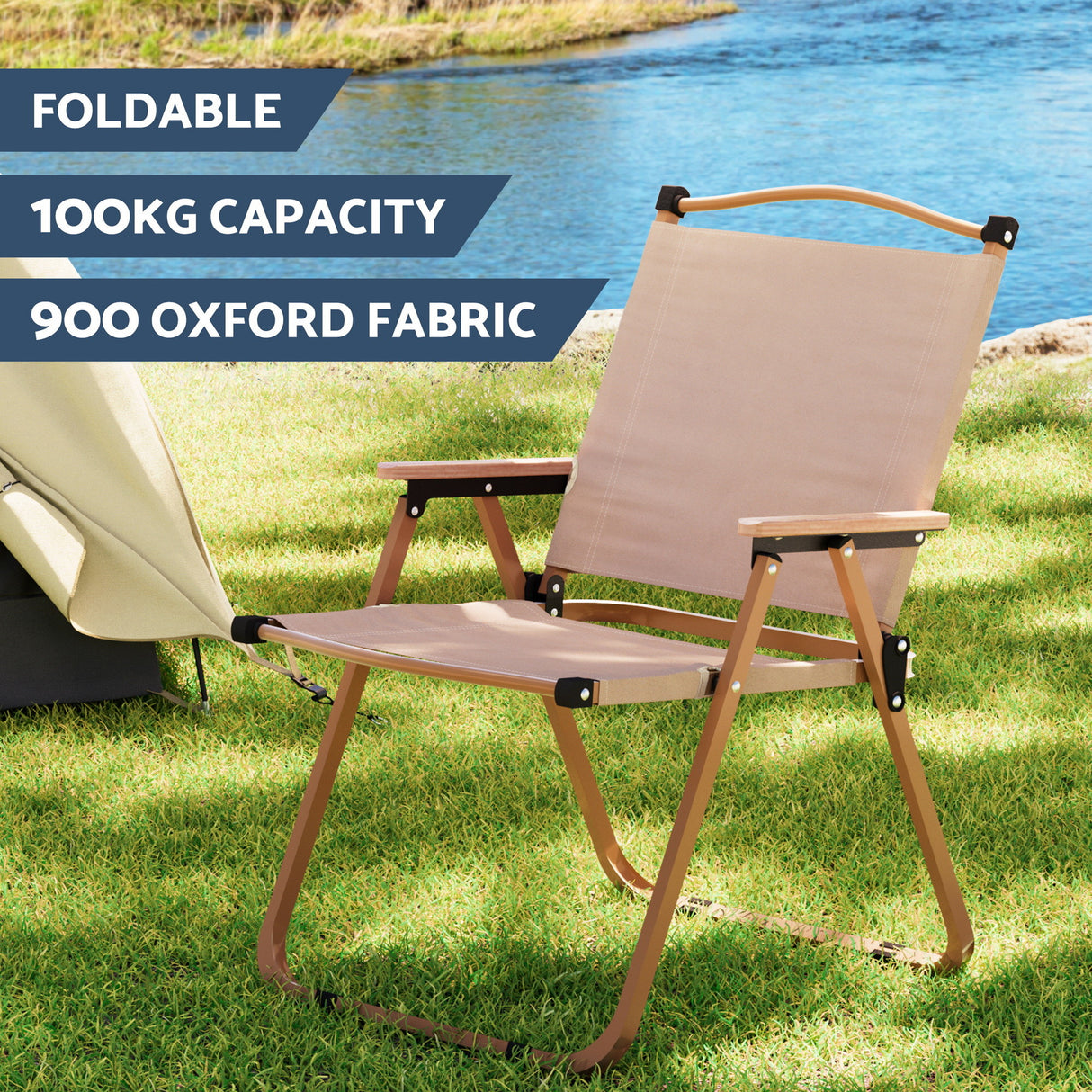 Hermannsburg Folding Camp Table and Chair Set 3pcs, Red