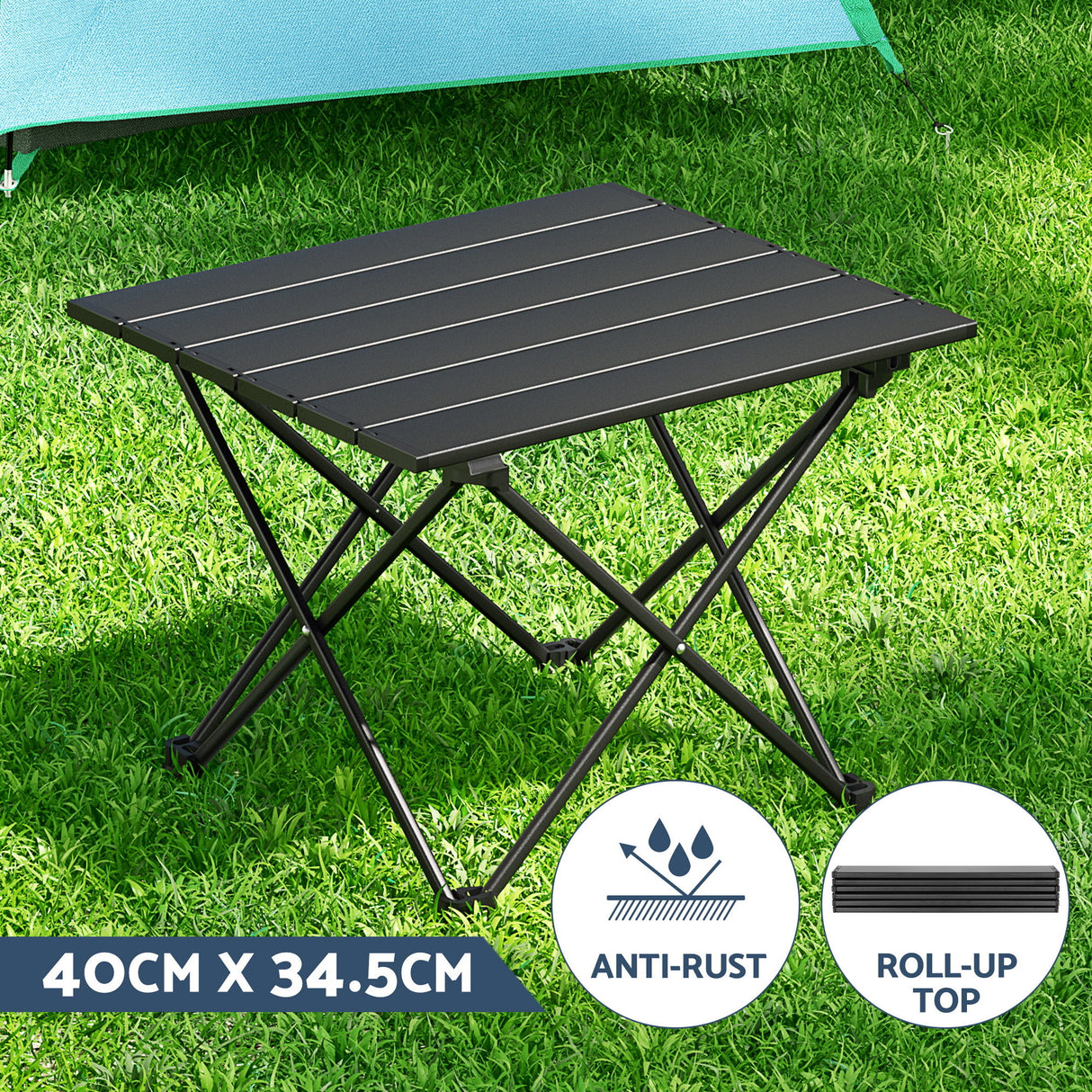 Hermannsburg Folding Camp Table and Chair Set 3pcs, Red