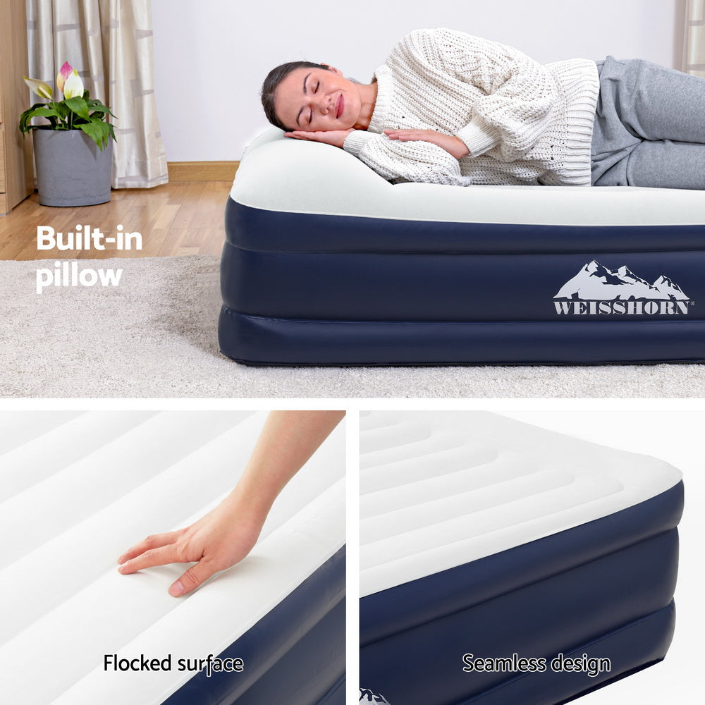 Larch Double Air Mattress, Inflatable Raised 46cm