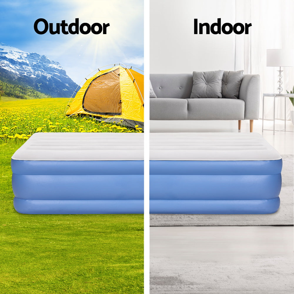 Opabin Air Mattress Queen, 50cm Inflatable with Built In Pump