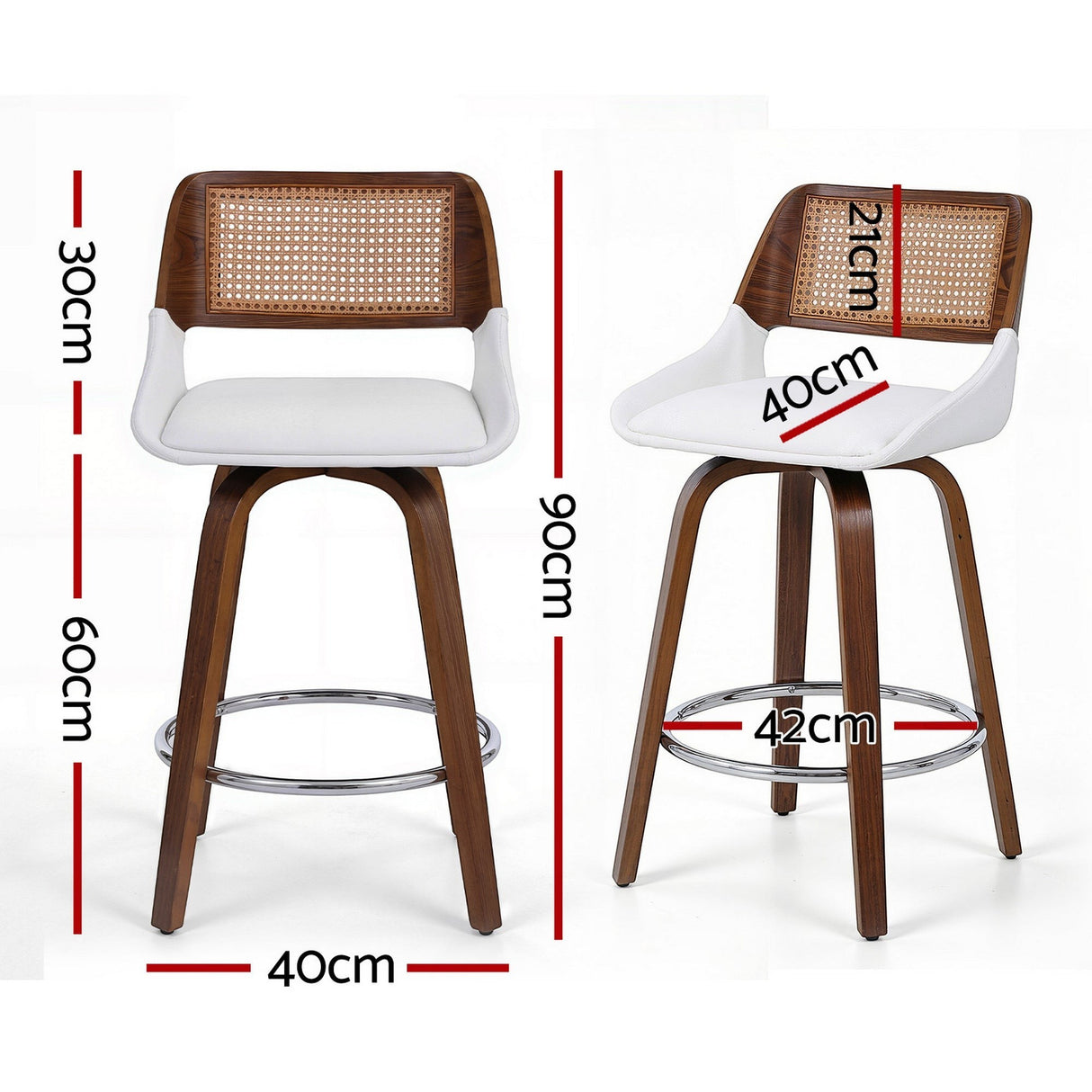 Shoreham white bar stool in a modern Australian kitchen view 2