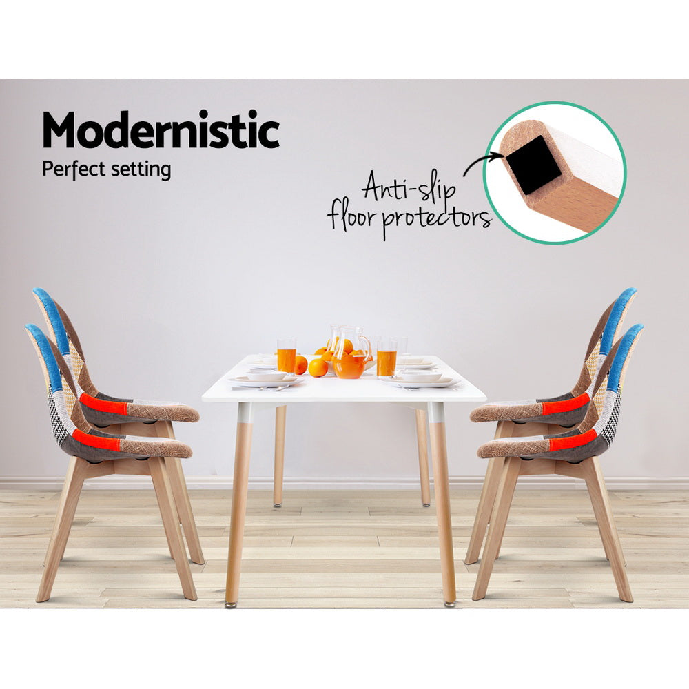 Artiss DSW Retro Replica Fabric Dining Chairs — Set of 4 — Allure Home Collections