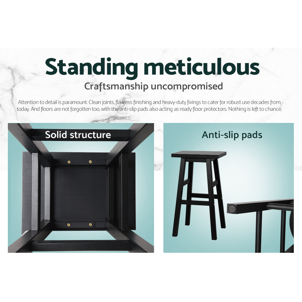 Pair of Artiss Baden black bar stools in contemporary kitchen — Allure Home Collections