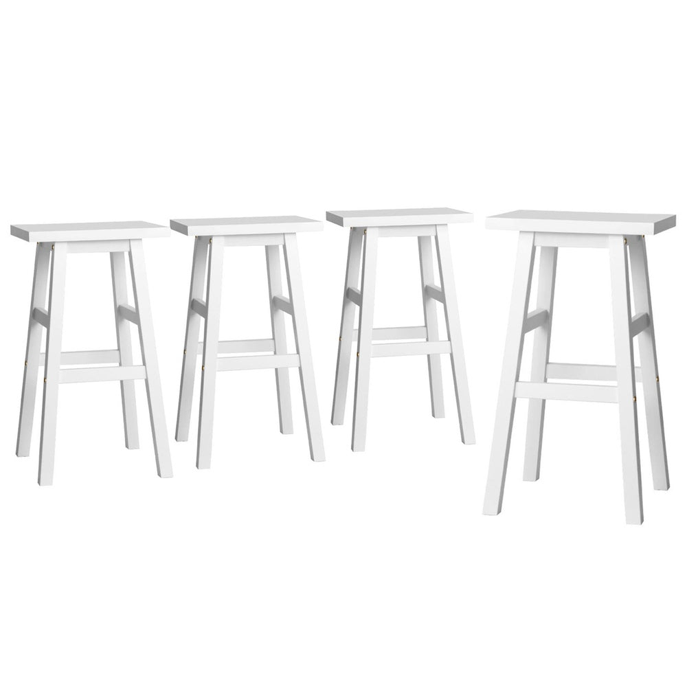 Artiss beech wood bar stool saddle seat and leg detail close-up — Allure Home Collections