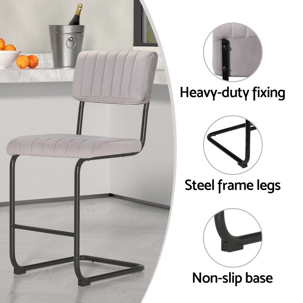 Artiss modern velvet bar stools styled in dining room setting — Allure Home Collections