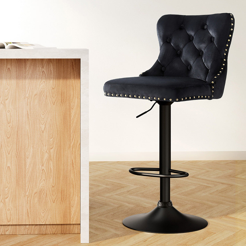 Artiss Velvet Adjustable Bar Stool