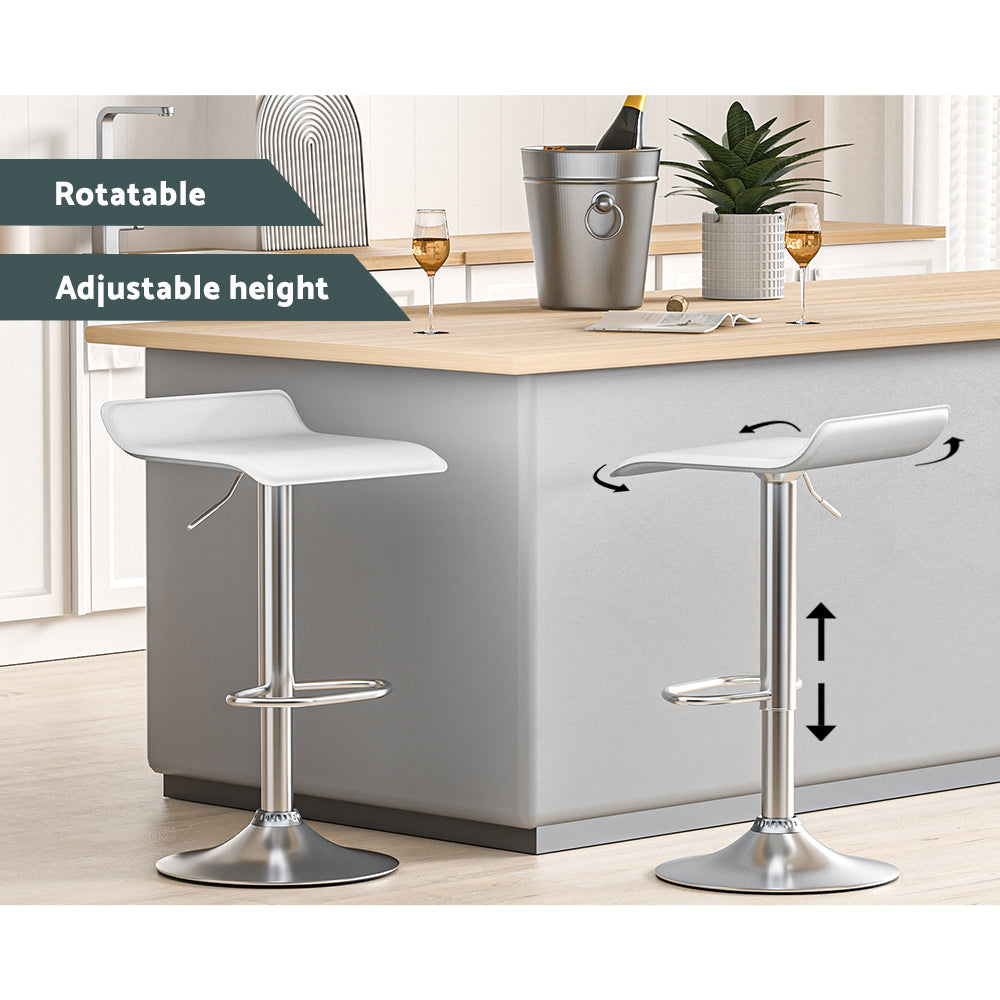 Side profile of Artiss Wade bar stool showing contemporary silhouette — Allure Home Collections