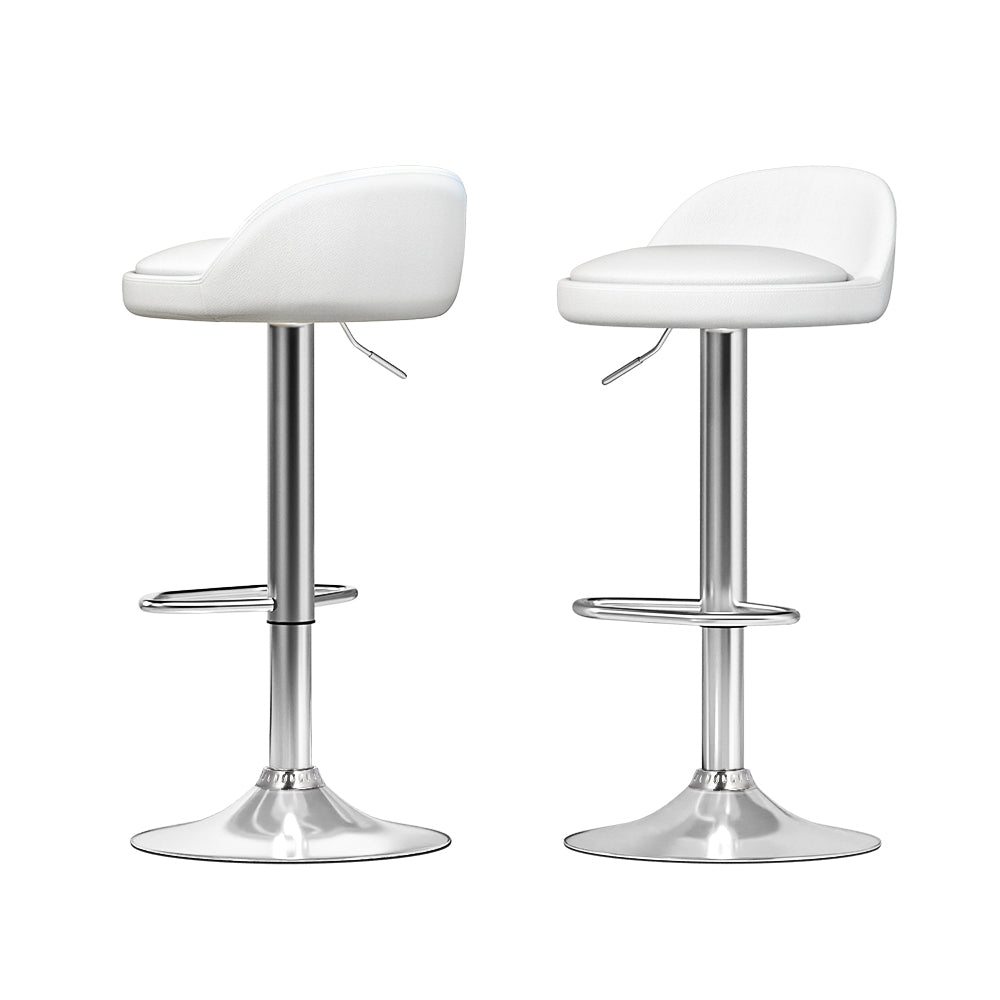 Artiss bar stool PU leather seat and gas lift detail close-up — Allure Home Collections