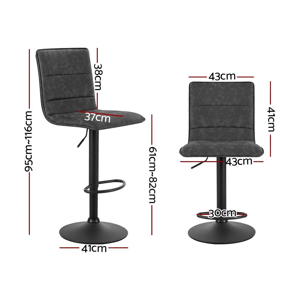 Loch grey gas lift swivel bar stool with high backrest in a modern kitchen