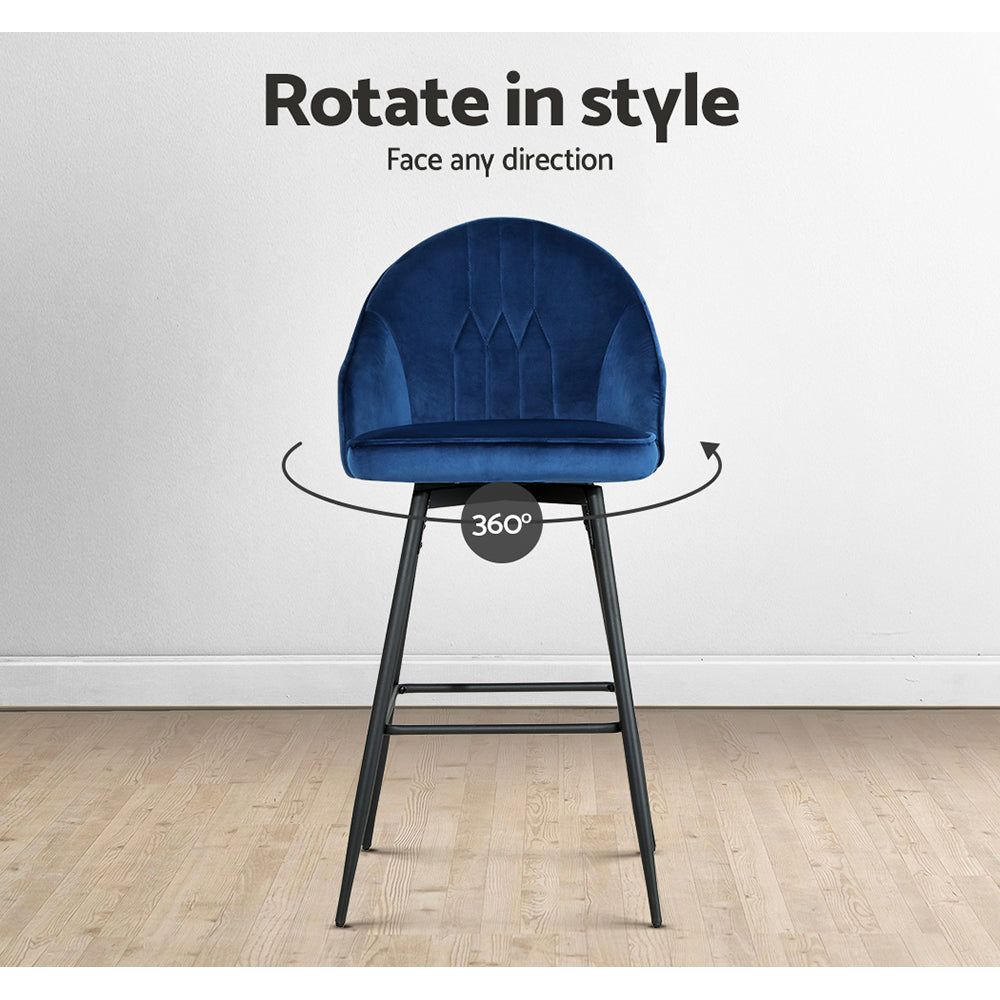 Artiss bar stool padded seat and backrest upholstery close-up — Allure Home Collections
