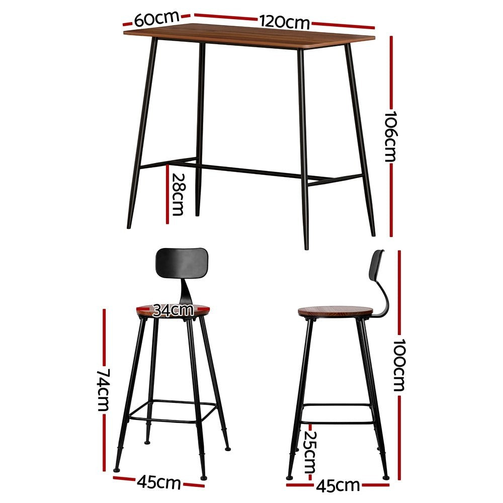 Baxter bar table and stools set in a modern Australian kitchen view 2