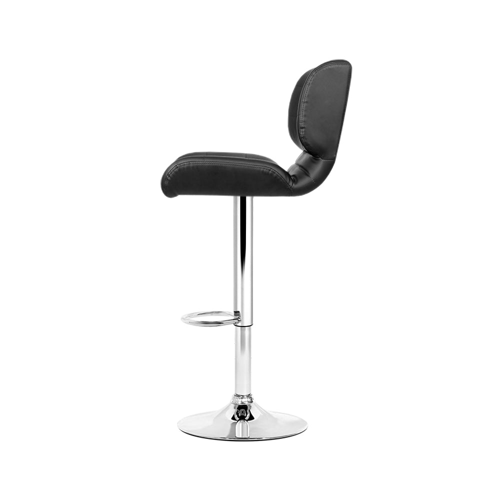 Artiss 4x Luxury Black Gas Lift Bar Stools