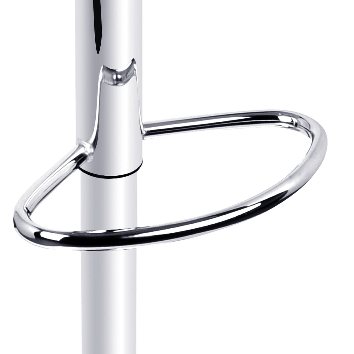 Artiss black bar stool footrest ring and chrome base detail — Allure Home Collections