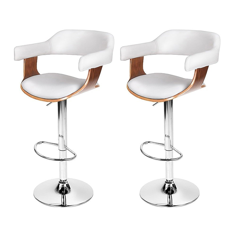 Sorrento Swivel Bar Stool, White 2pcs