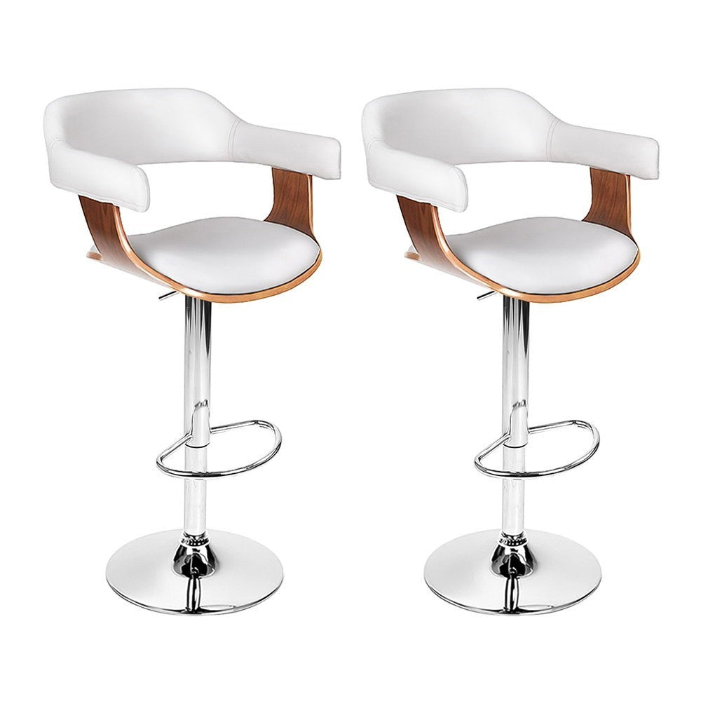 Sorrento Swivel Bar Stool, White 2pcs