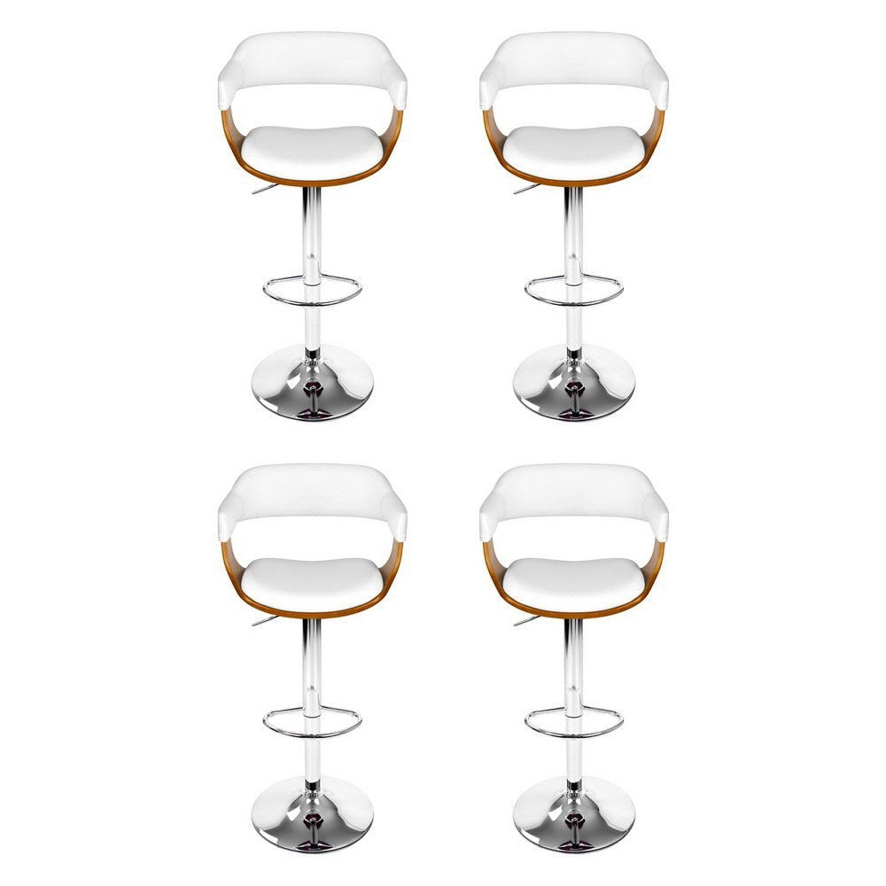 Sorrento Swivel Bar Stool, White 4pcs