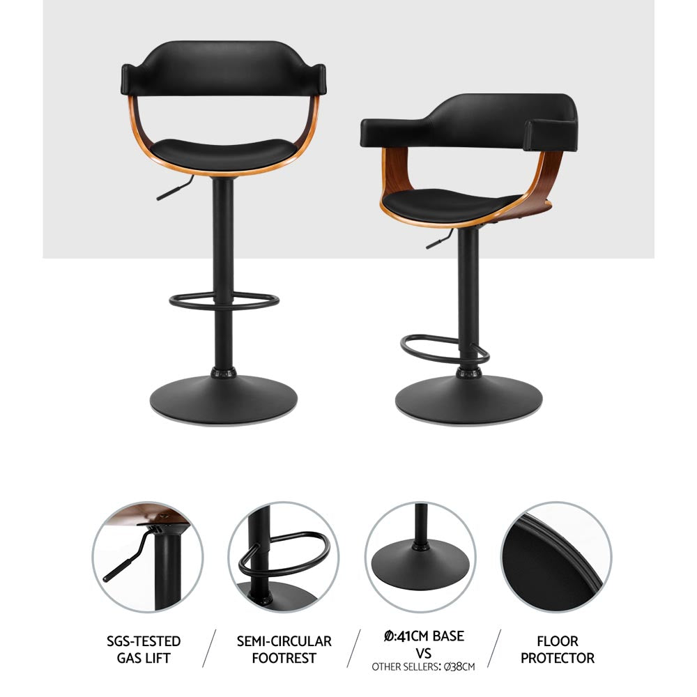 Two Artiss armrest bar stools in contemporary kitchen setting — Allure Home Collections