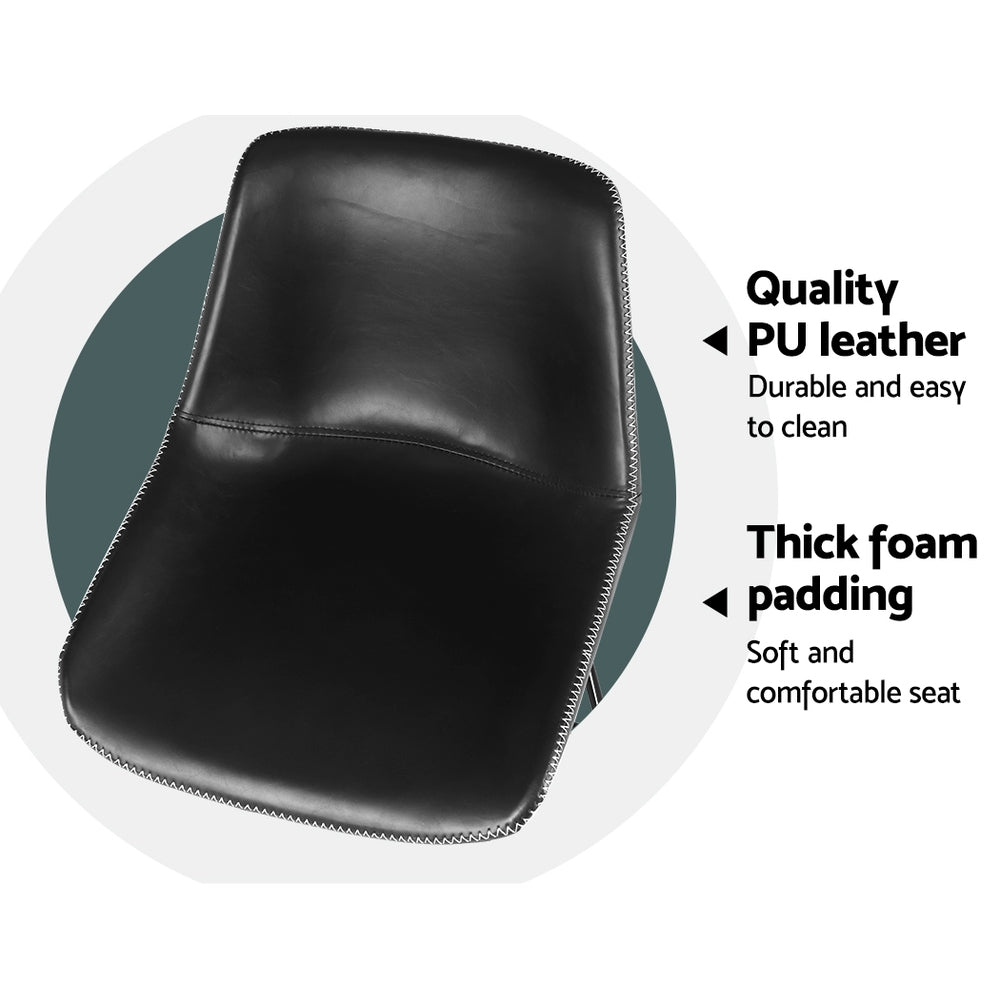 Mount Eliza Bar Stool, Black 2pcs