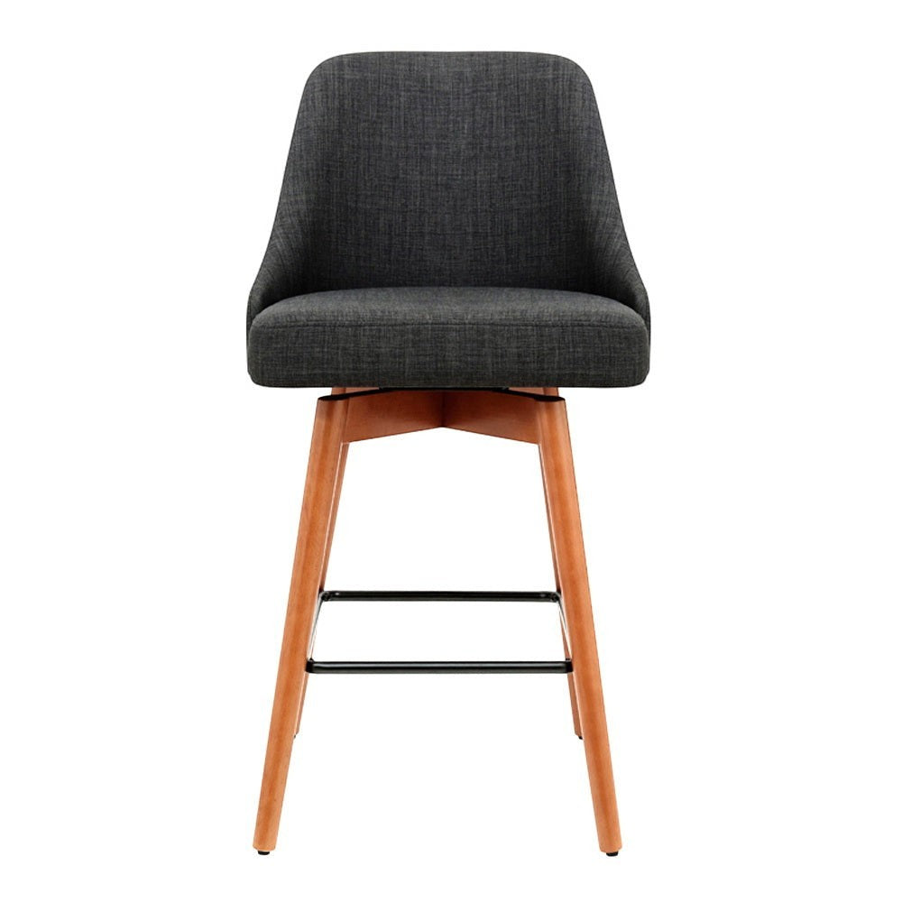 Tootgarook Swivel Bar Stool, Charcoal 2pcs