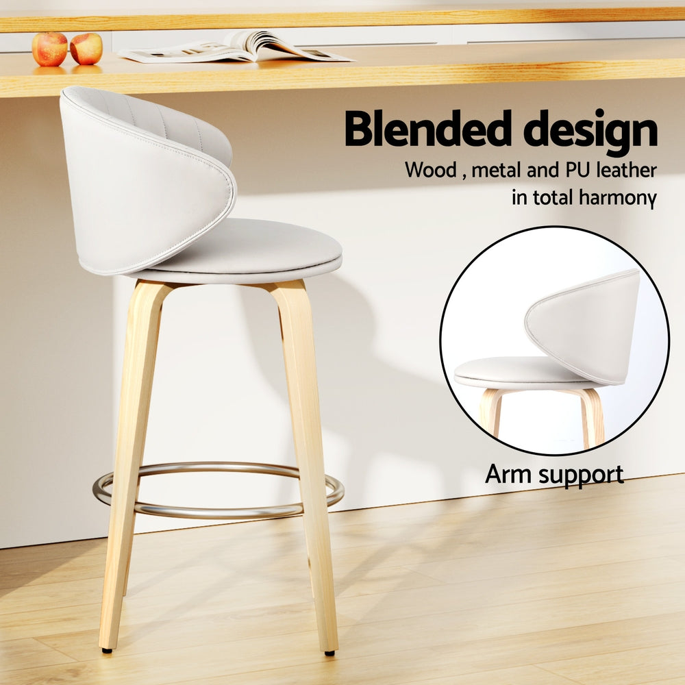 Flinders Bar Stool, Beige 4pcs