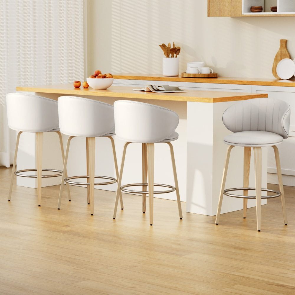 Flinders Bar Stool, Beige 4pcs