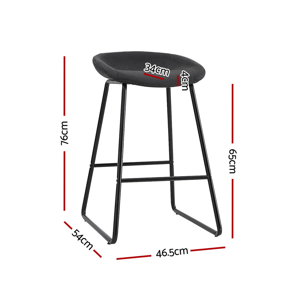 Balnarring Bar Stool, Black 2pcs