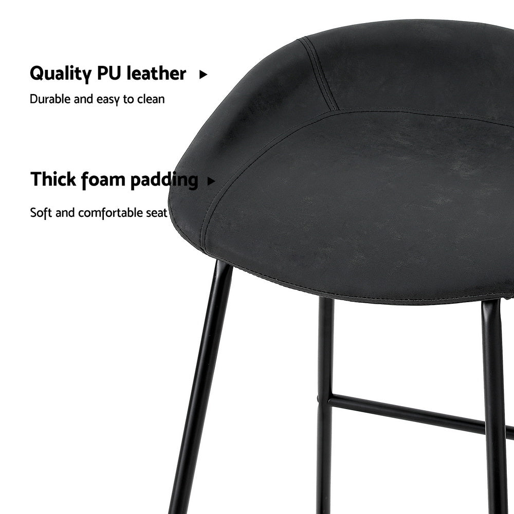 Balnarring Bar Stool, Black 2pcs