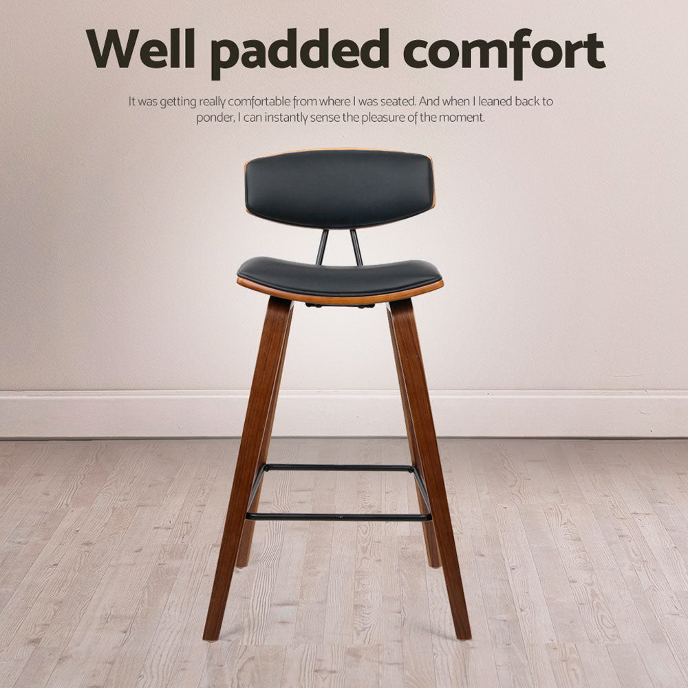 Artiss Bentwood bar stool frame and footrest detail — Allure Home Collections