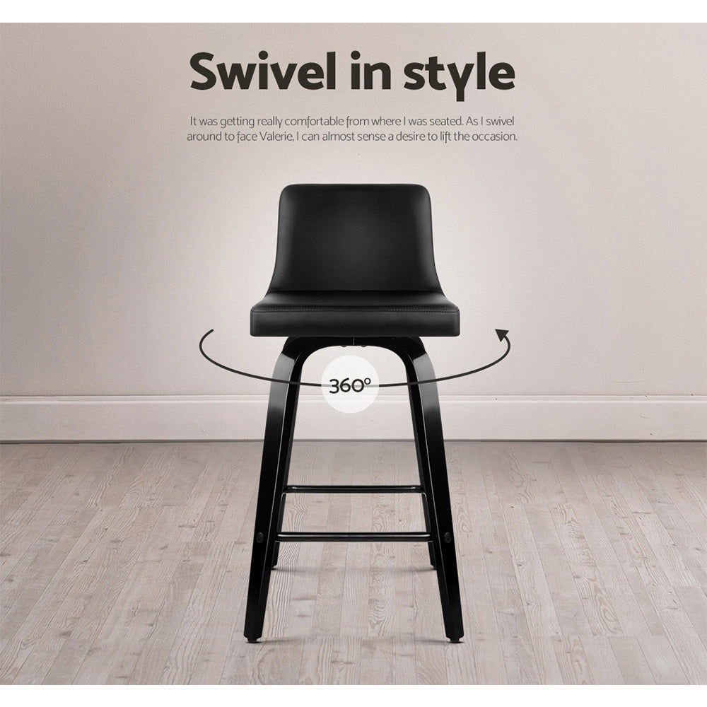Artiss leather bar stool seat close-up showing leather upholstery — Allure Home Collections