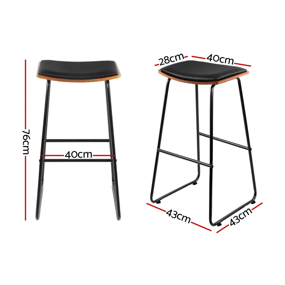 Artiss minimalist metal bar stool seat and frame detail — Allure Home Collections