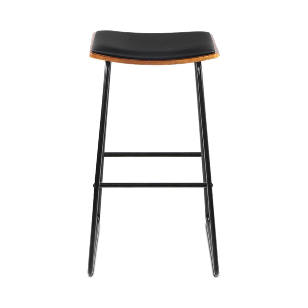 Two Artiss minimalist metal bar stools at kitchen counter — Allure Home Collections