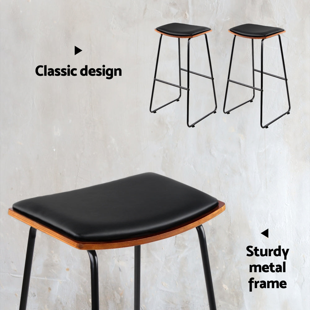 Artiss minimalist metal bar stool seat close-up — Allure Home Collections