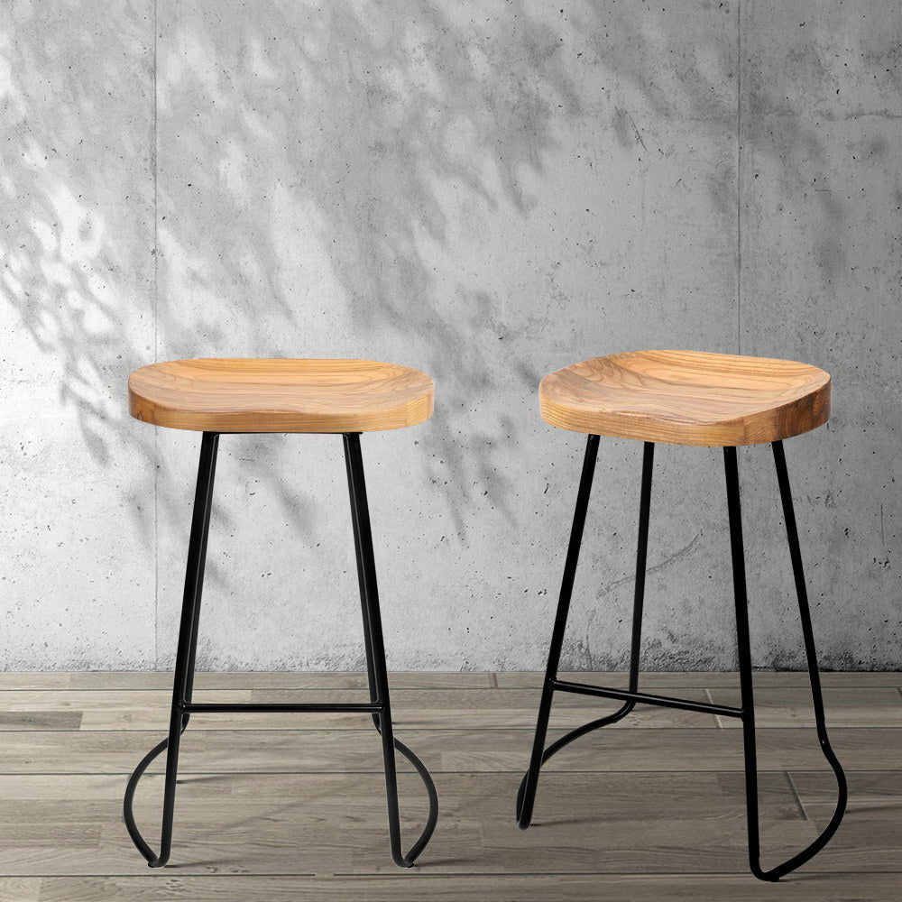 Artiss tractor seat bar stool steel footrest and frame detail — Allure Home Collections