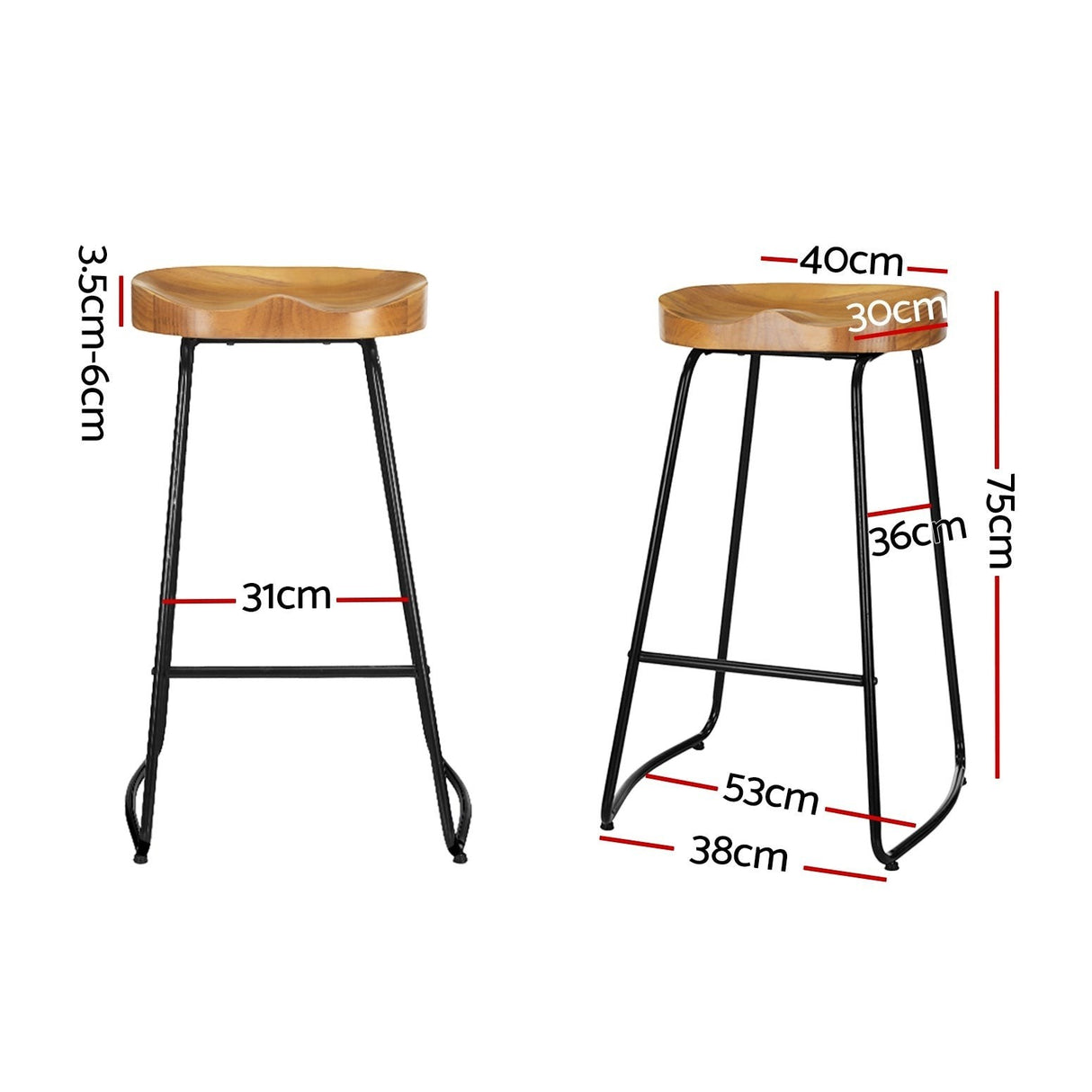 Flinders natural bar stool in a modern Australian kitchen view 2