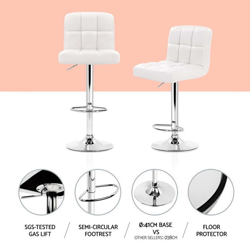 Artiss Noel Leather Gas Lift Bar Stool