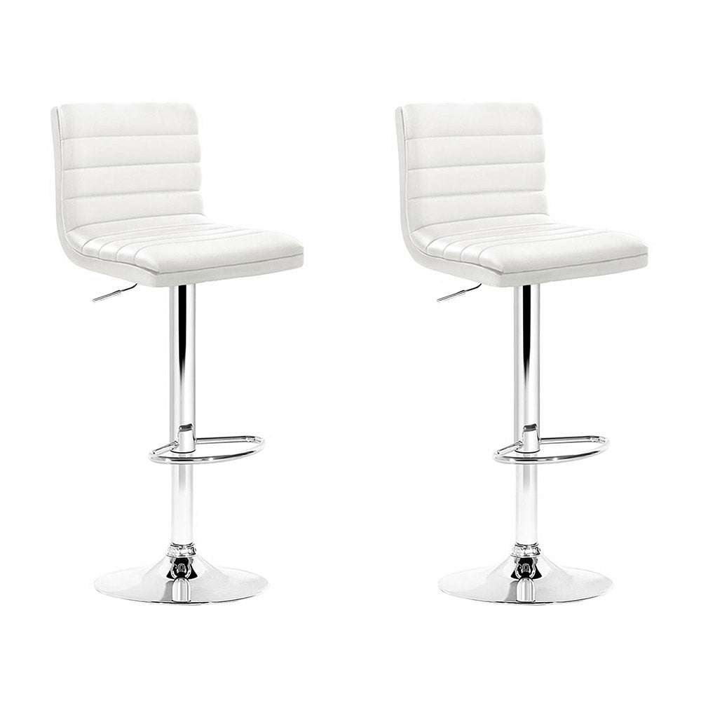 Artiss bar stool padded leather seat and gas lift detail — Allure Home Collections