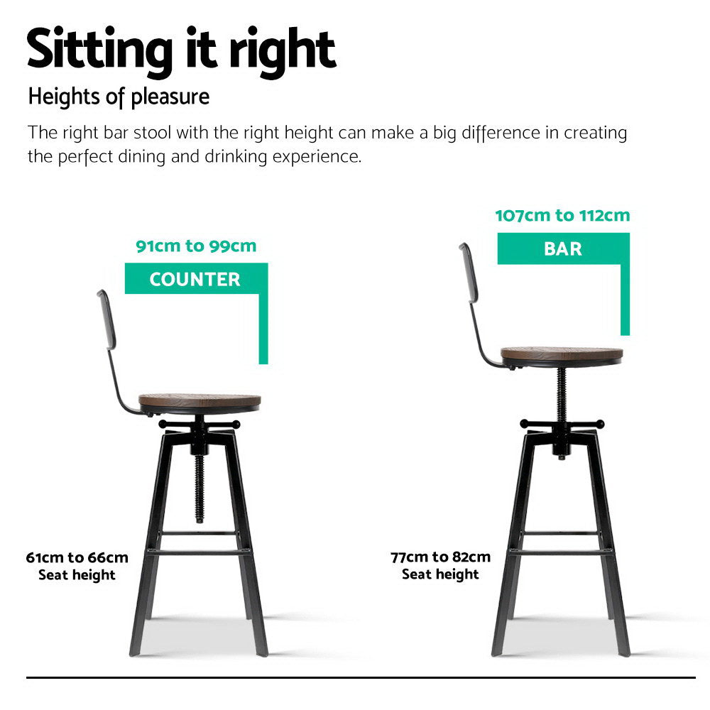 Artiss single vintage bar stool in contemporary kitchen setting — Allure Home Collections