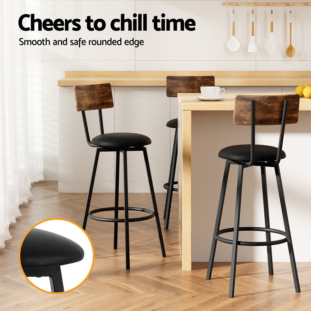 Artiss Industrial Bar Stools Set of 4