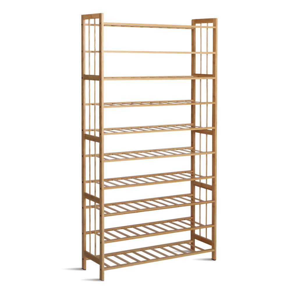 Rossbridge 10 Tier Bamboo Shoe Rack, Natural
