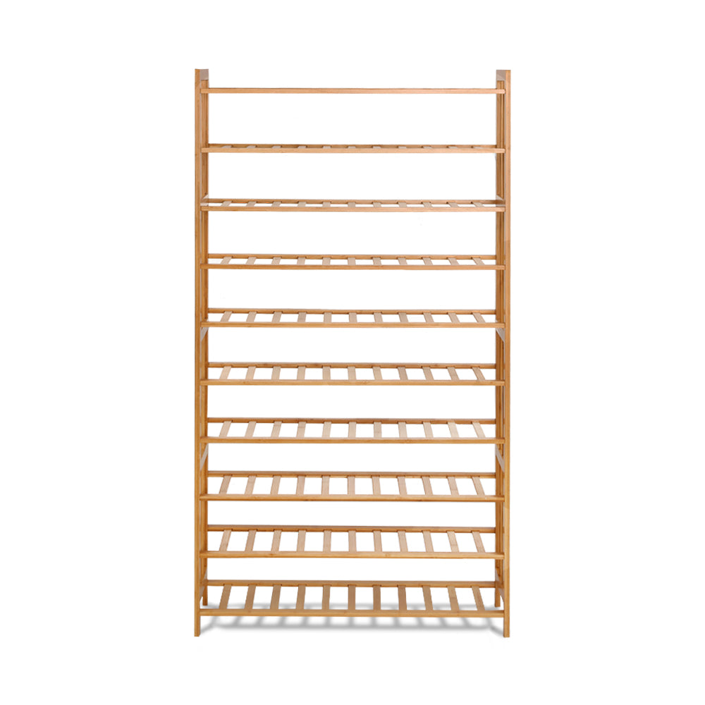 Rossbridge 10 Tier Bamboo Shoe Rack, Natural